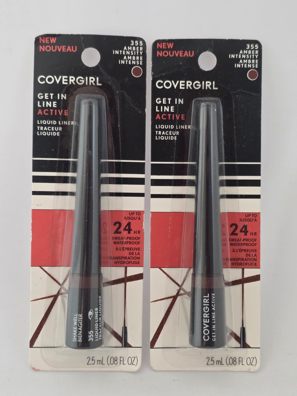 2X COVERGIRL Get in Line Active Liquid Eyeliner, 355 Amber Intensity