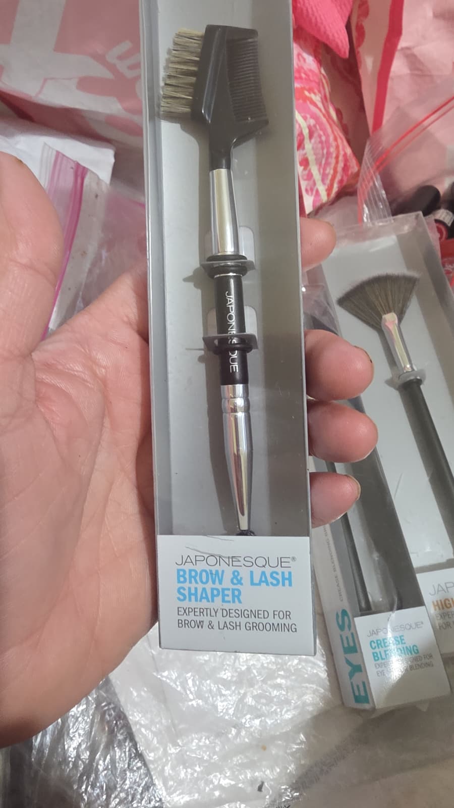 Japonesque Brow & Lash Shaper Brush – Eyebrow & Eyelash Grooming Tool