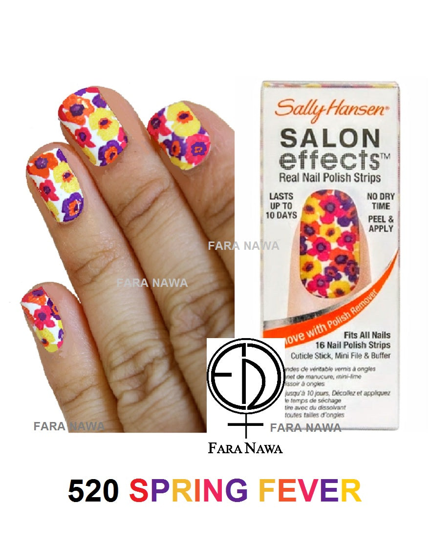 Sally Hansen Salon Effects Real Nail Polish Strips, LOT of 10
