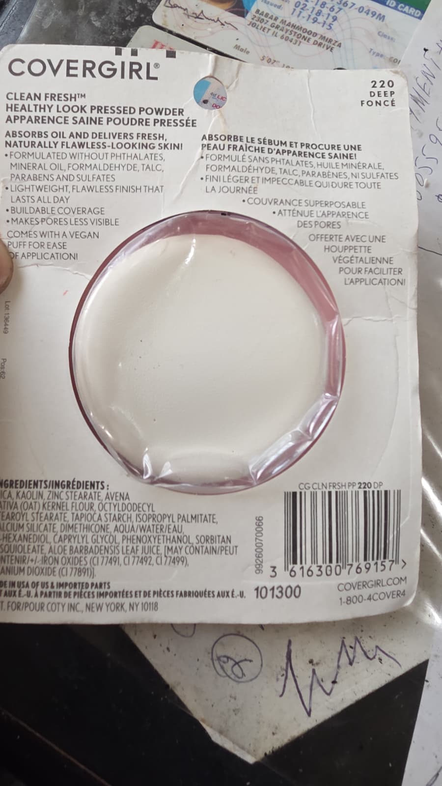 COVERGIRL Clean Fresh Pressed Powder, 220 Deep Fonce