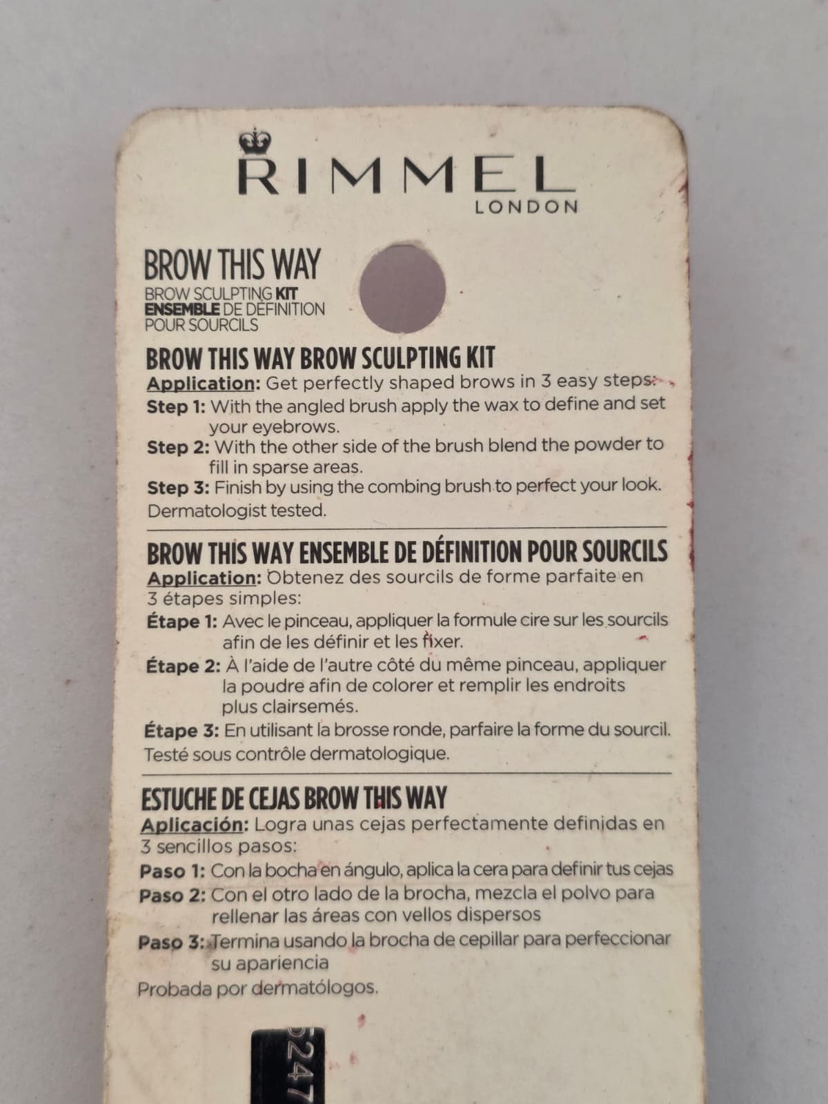 Rimmel Brow This Way Brow Sculpting Kit, 003 Dark Brown