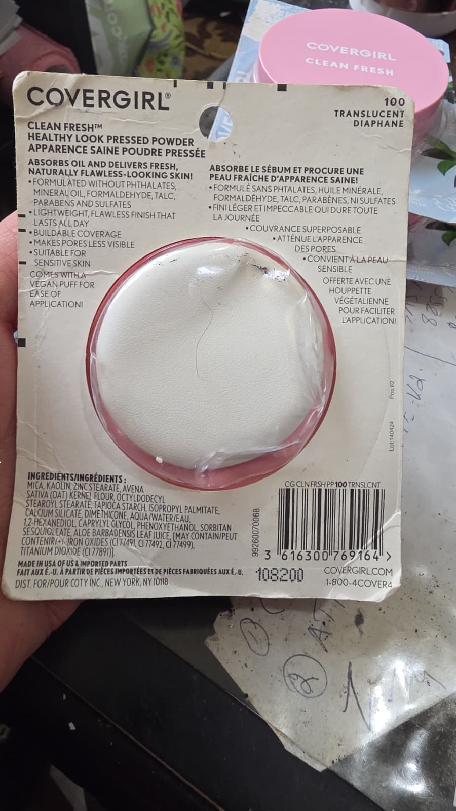 COVERGIRL Clean Fresh Pressed Powder, 100 Translucent