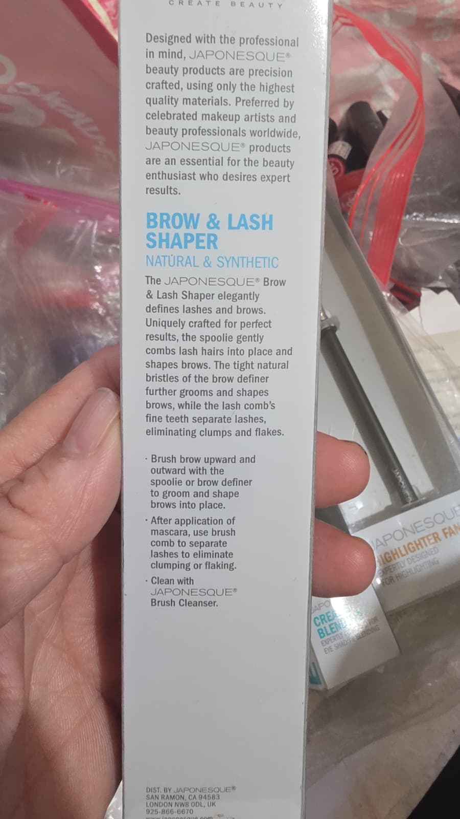 Japonesque Brow & Lash Shaper Brush – Eyebrow & Eyelash Grooming Tool
