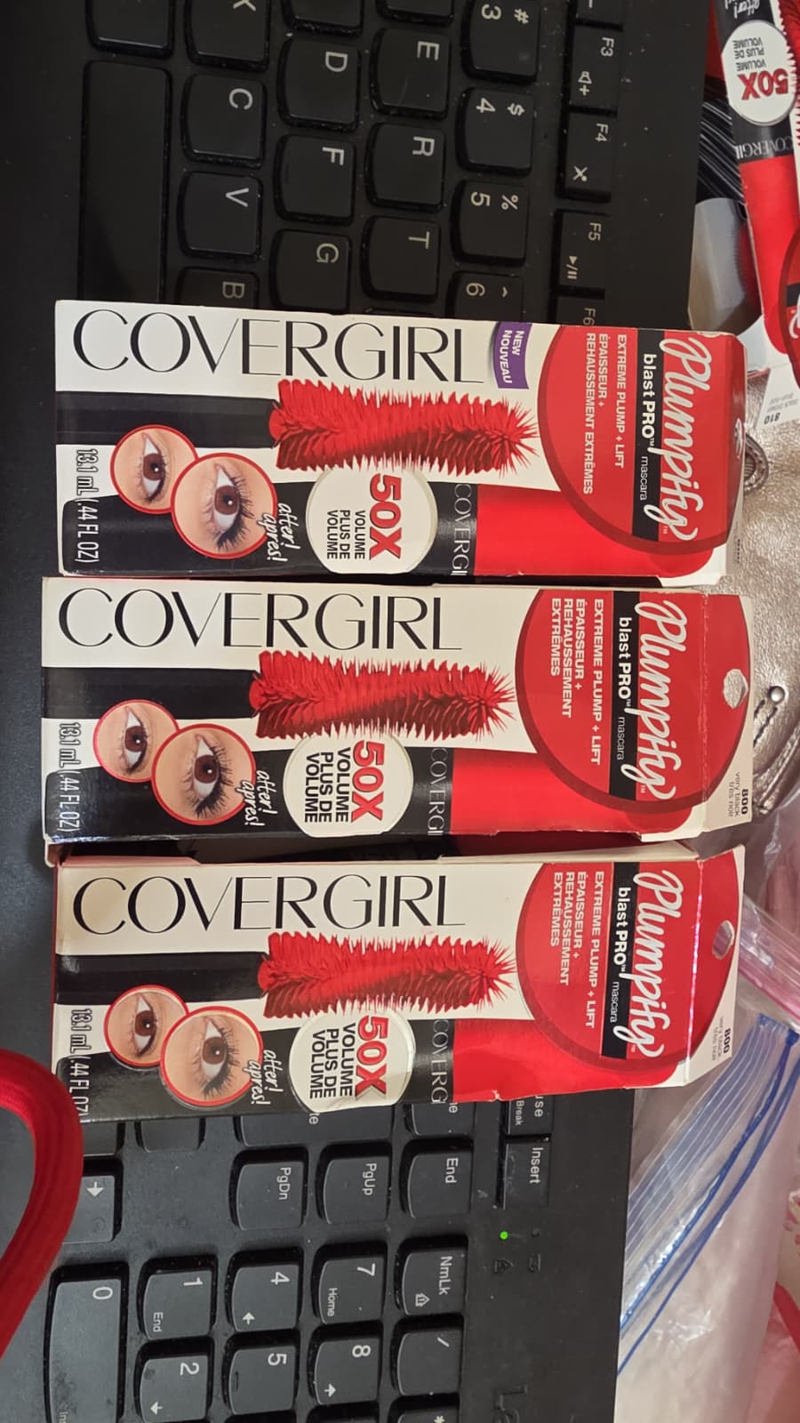 3X CoverGirl Plumpify BlastPRO Plump + Lift Mascara, 800 Very Black
