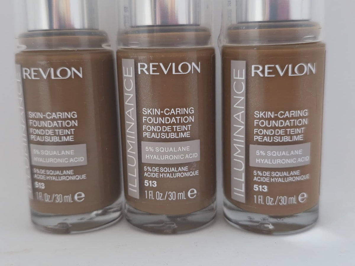 3X Revlon Illuminance Skin-Caring Foundation, 513 Brown Suede