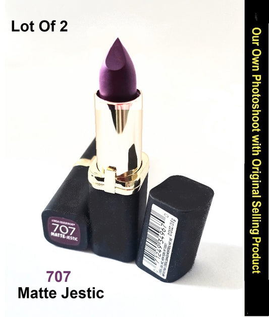 2X L'Oreal Paris Colour Riche Matte Lipcolour, 707 Matte-Jestic