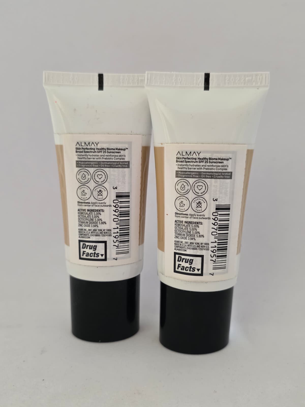 2X Almay Skin Perfecting Healthy Biome Foundation Makeup, 140 Golden