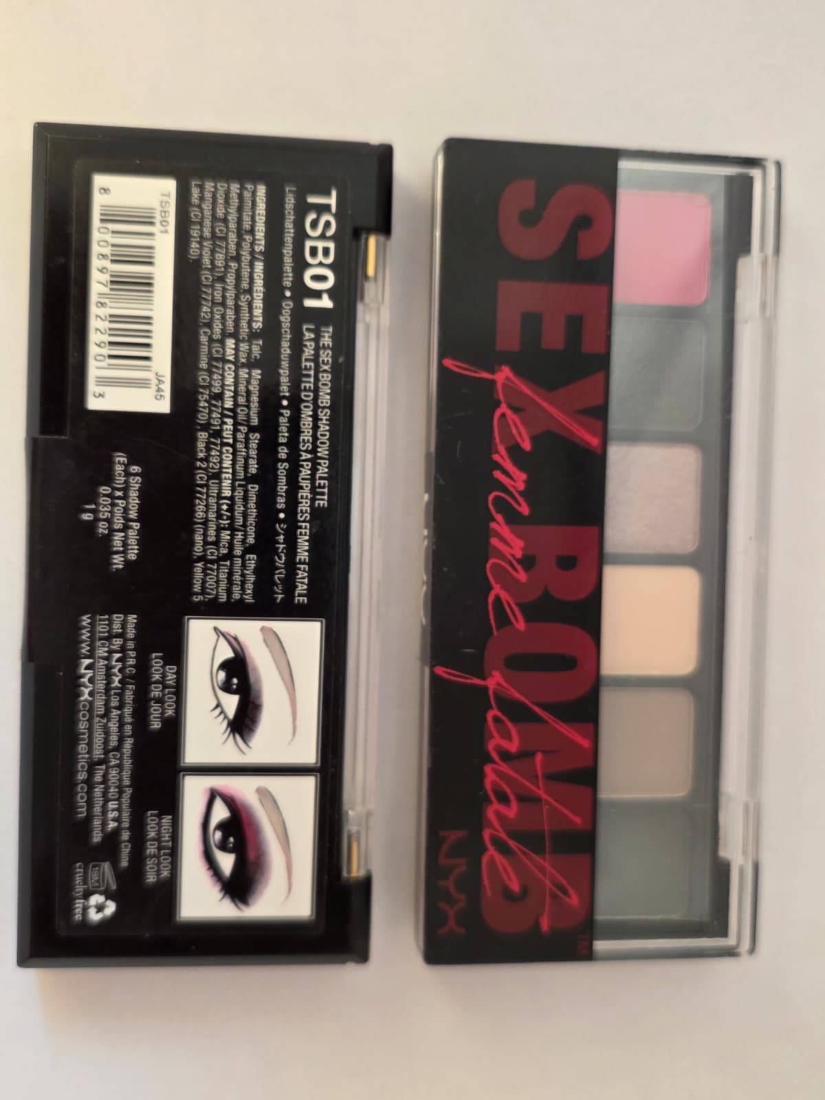2X NYX Shadow Palette, The Sex Bomb Femme Fatale, TSB01