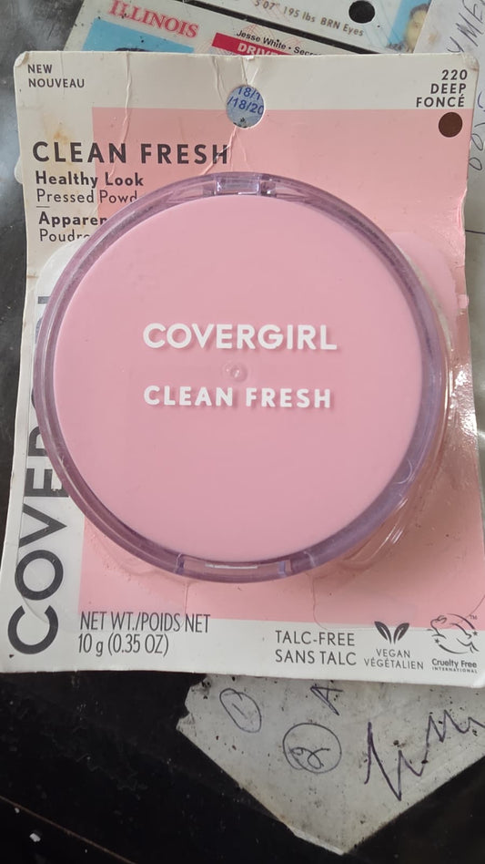 COVERGIRL Clean Fresh Pressed Powder, 220 Deep Fonce