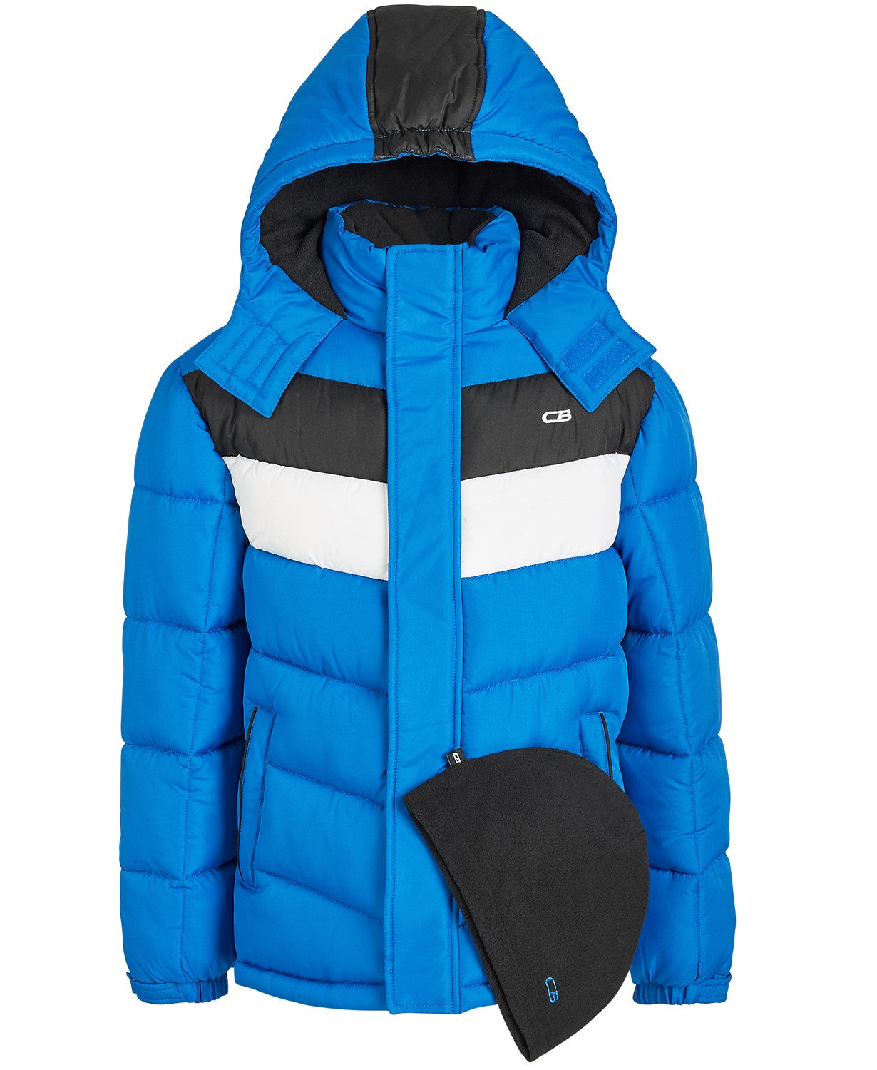 CB Sports Big Boys 2-Pc. Color blocked Puffer Jacket & Hat Set,