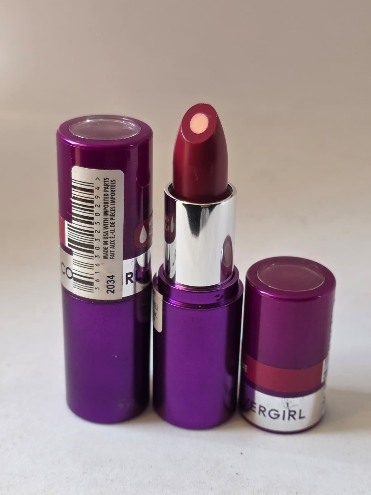 2X COVERGIRL Simply Ageless Moisture Renew Core Lipstick, 350 Honest Berry