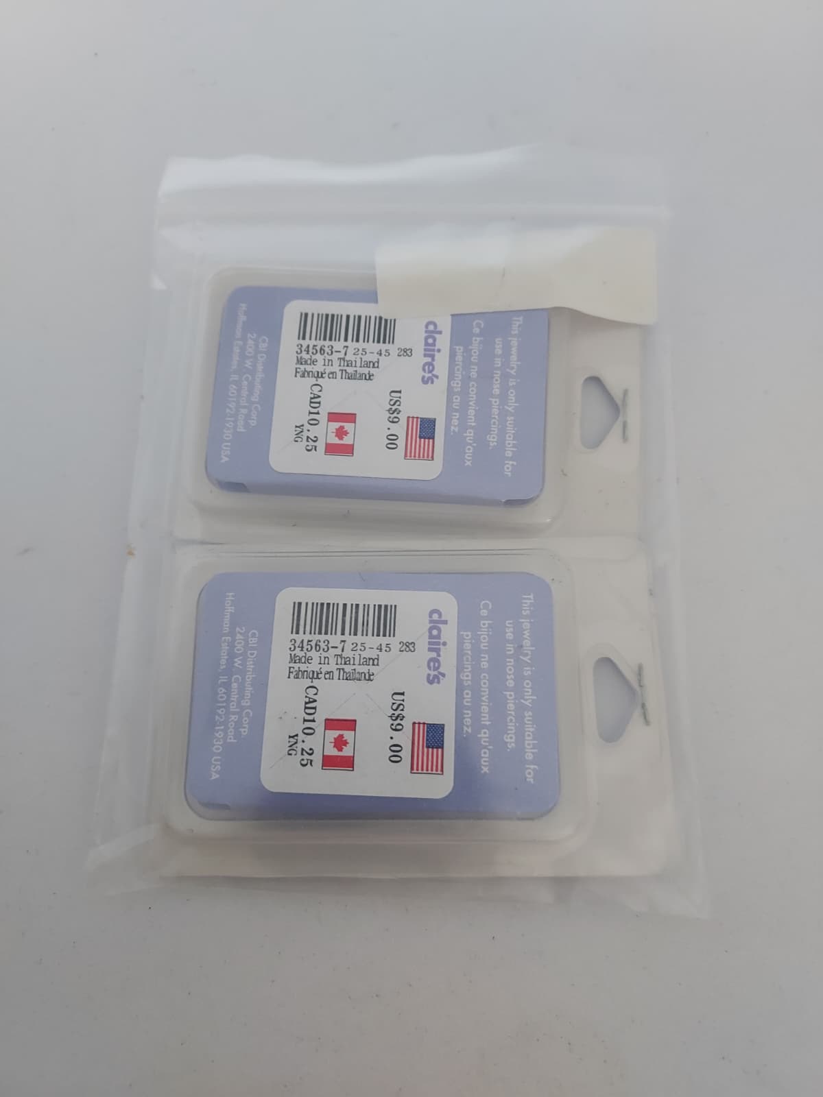 2X Claire’s Jewelry Nose Rings – Lot of 2