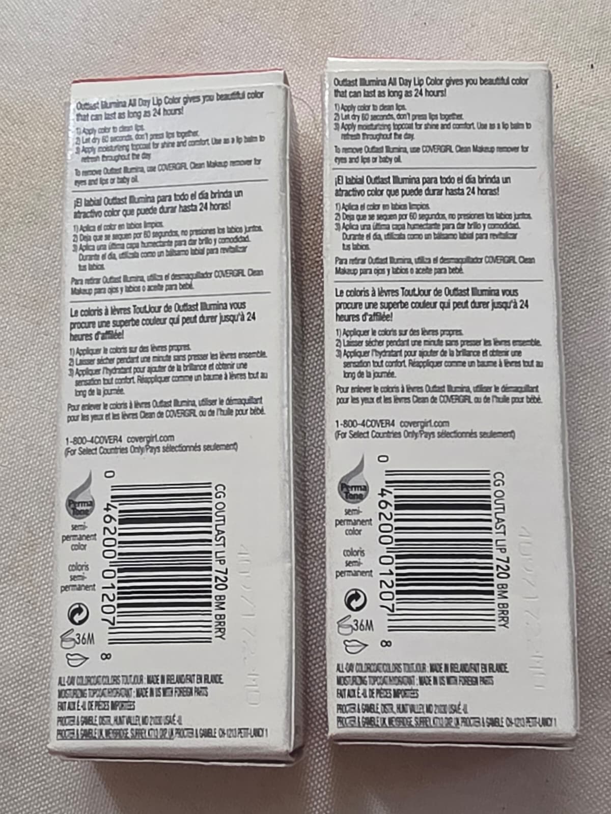 2X COVERGIRL Outlast Lipcolor, 720 Beaming Berry