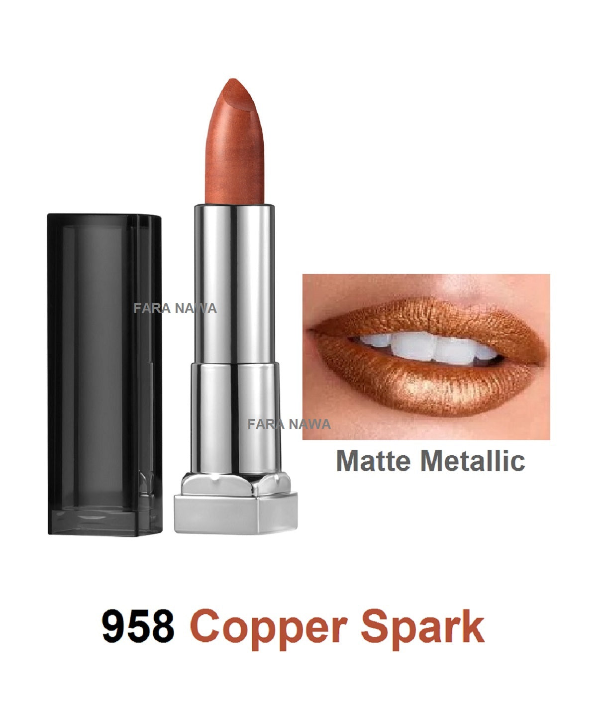 Maybelline New York Color Sensational Matte Metallics Lipstick,