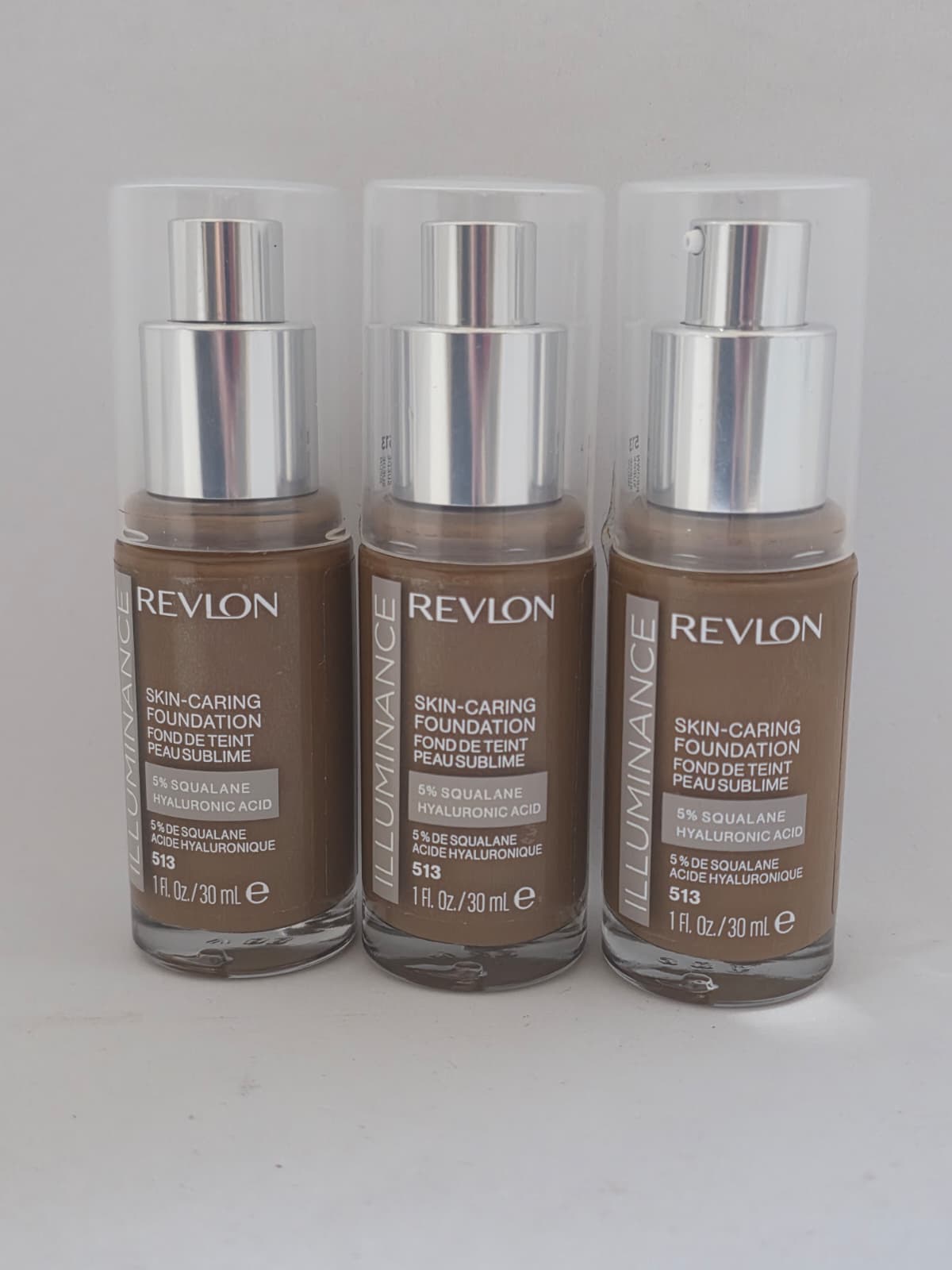 3X Revlon Illuminance Skin-Caring Foundation, 513 Brown Suede
