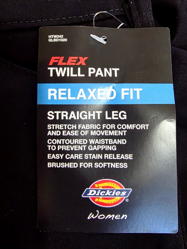 Dickies Women's Plus-Size Relaxed Straight Stretch Twill Pant, Size 22W