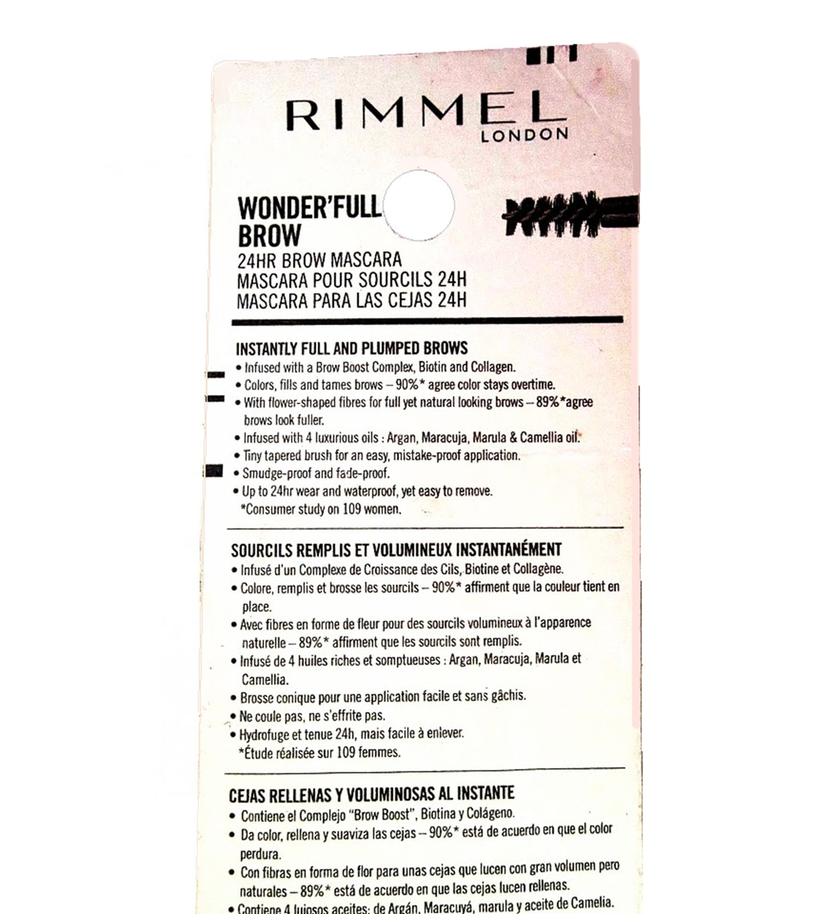 2X Rimmel London Wonder'Full Brow Mascara, 002 Medium Brown
