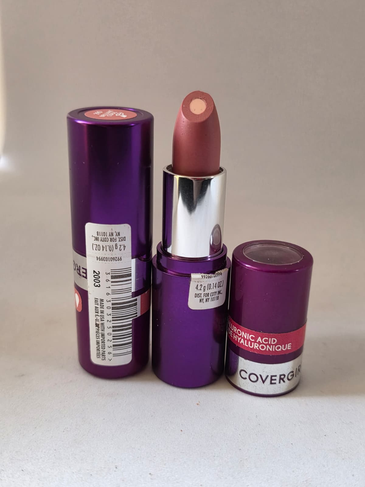2X COVERGIRL Simply Ageless Moisture Renew Core Lipstick, 290 Brilliant Coral