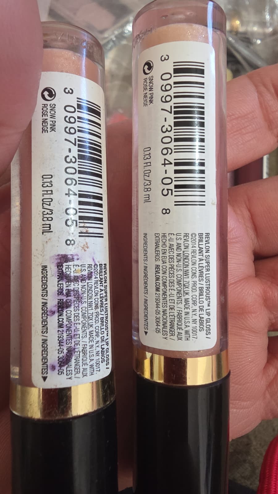 2X Revlon Super Lustrous The Gloss, 205 Snow Pink