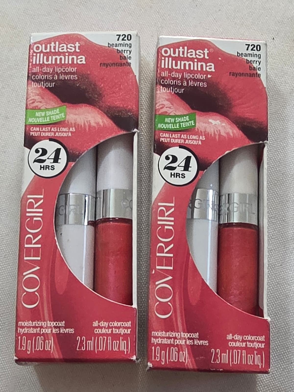 2X COVERGIRL Outlast Lipcolor, 720 Beaming Berry