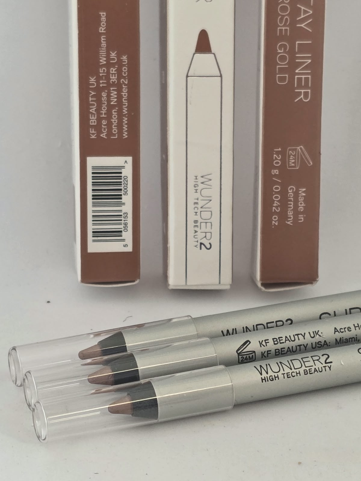 3X Wunder2 SUPERSTAY LINER Makeup Pencil Long Lasting Waterproof, Metallic Rose Gold