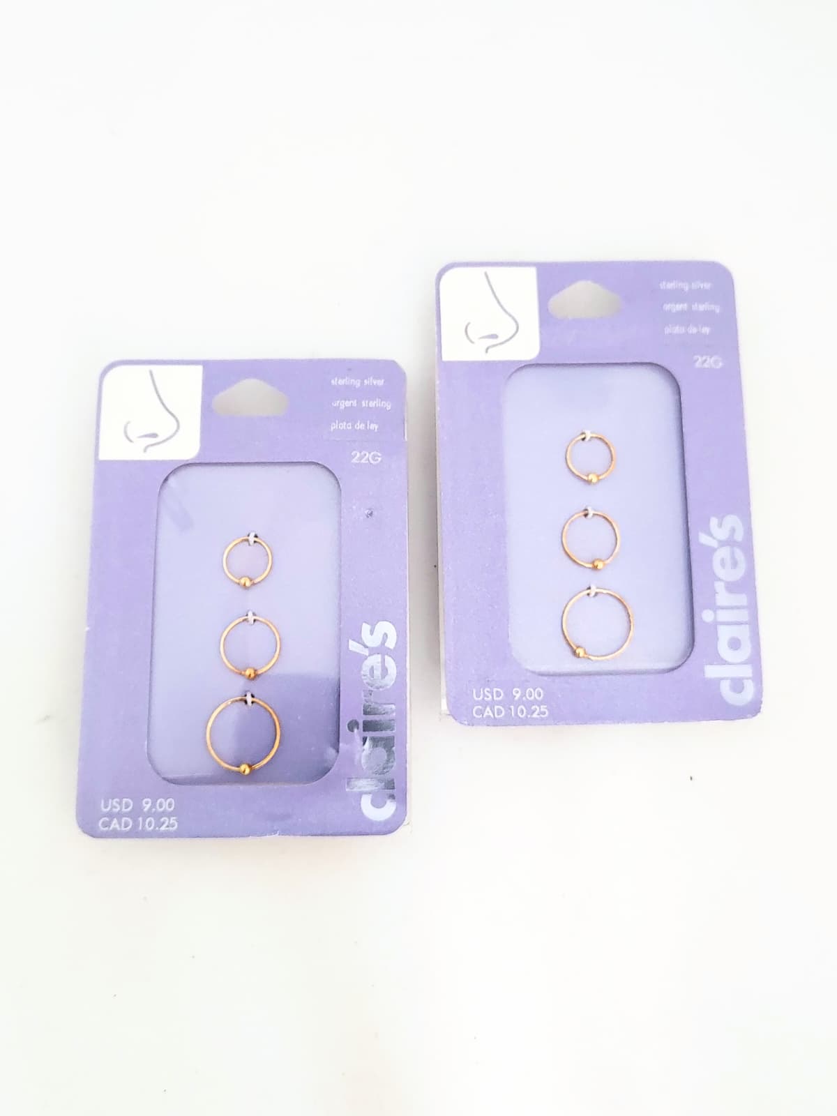 2X Claire’s Jewelry Nose Rings – Lot of 2