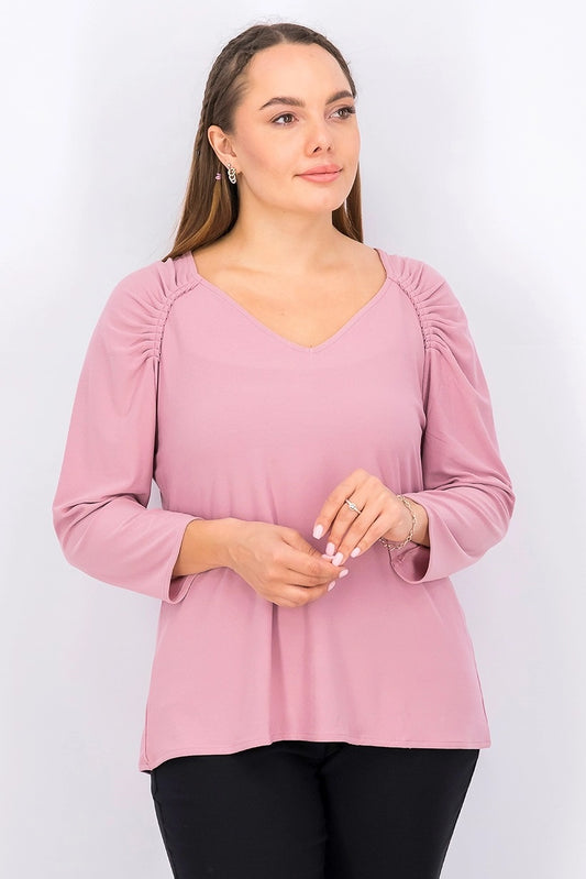 Alfani Ruched-Sleeve Top, Size Small