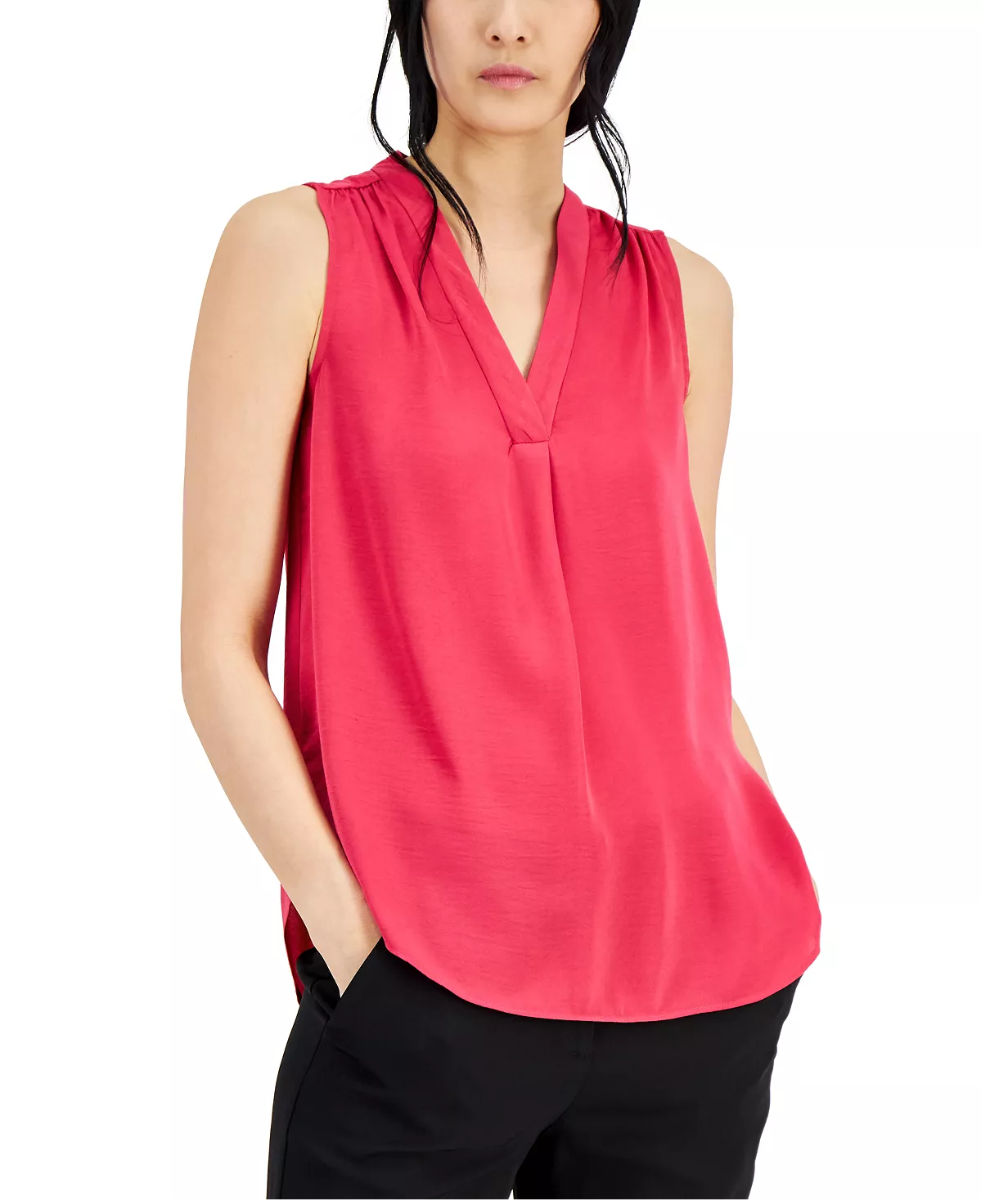 Alfani Satin V-Neck Tank Top,