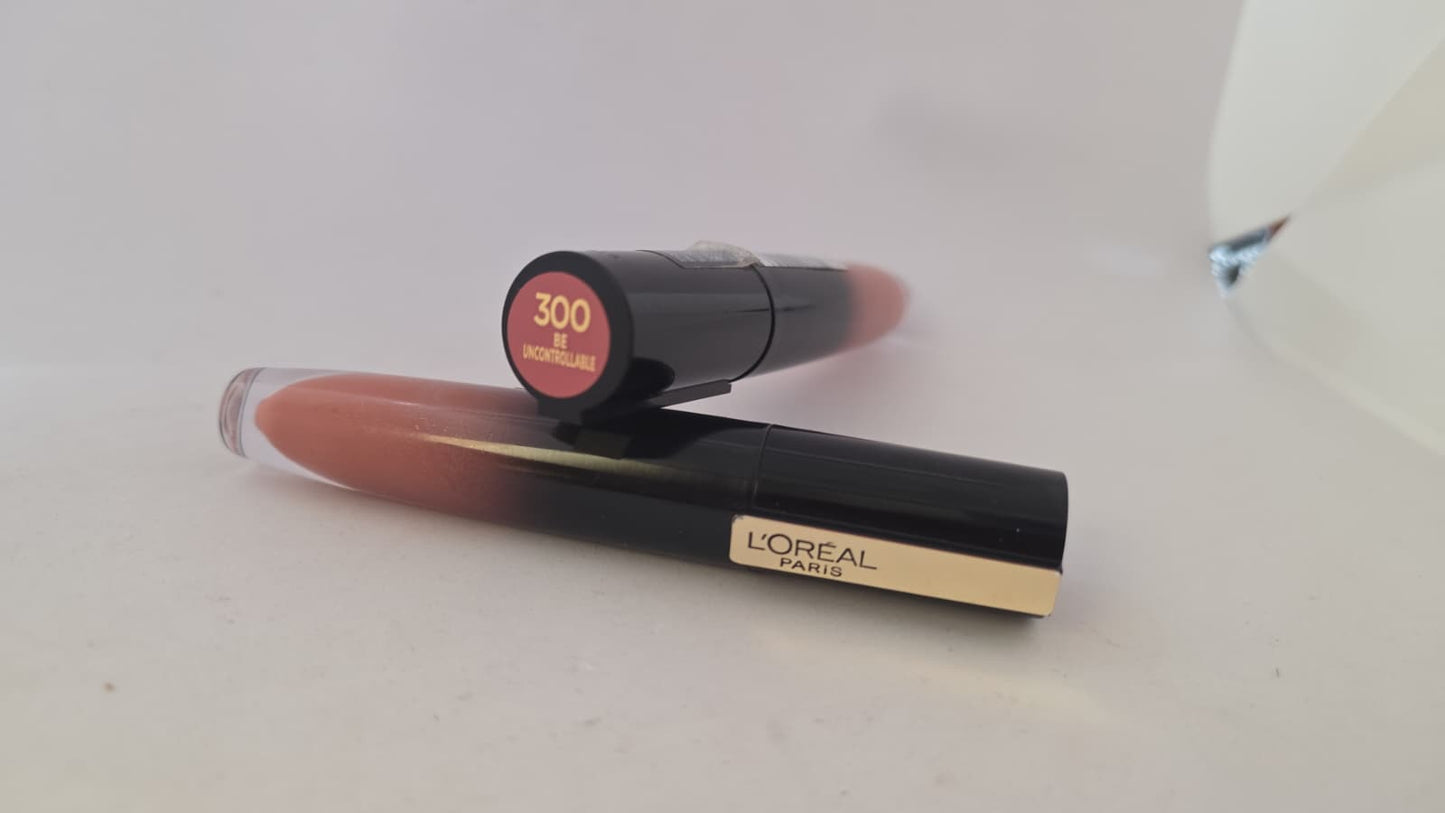 2X L'Oréal Paris Rouge Signature Matte Liquid Lipstick, 300 Be Uncontrollable