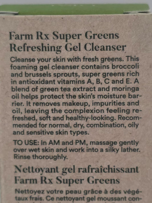 2X Farm Rx Super Greens Refreshing Gel Cleanser