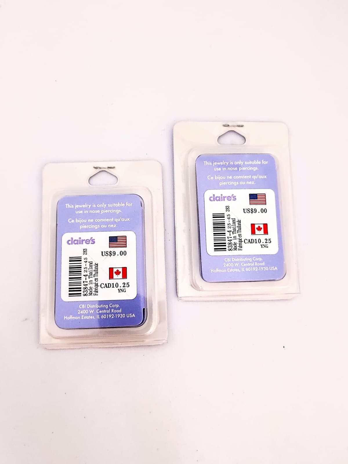 2X Claire’s Jewelry Nose Rings – Lot of 2