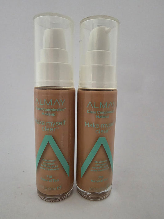 2X Almay Clear Complexion Makeup with Salicylic Acid - 710 Natural Tan