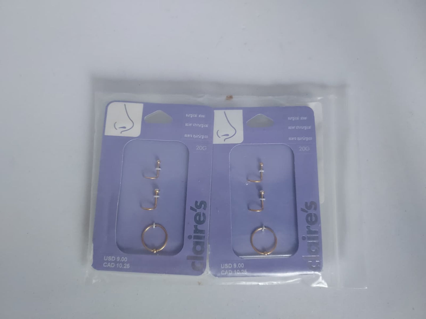 2X Claire’s Jewelry Nose Rings – Lot of 2