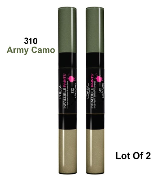 2X L'Oreal Paris Infallible Paints Eye Shadow, #310 Army Camo