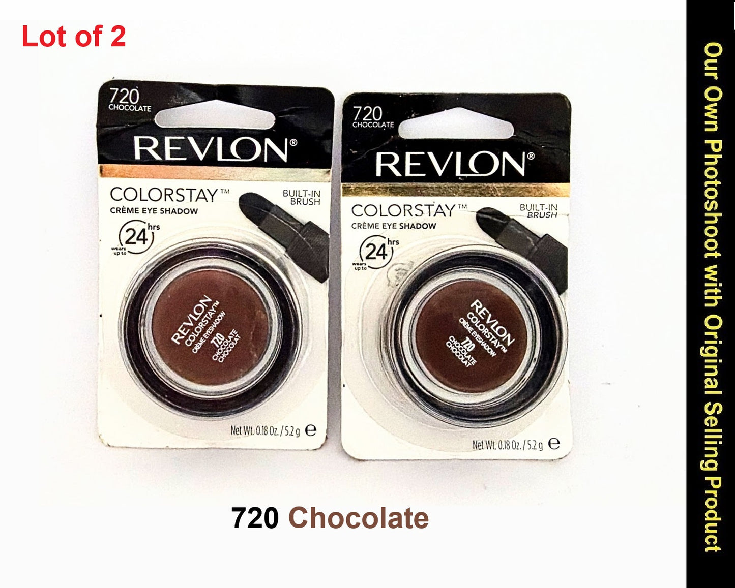2X Revlon Colorstay Crème Eye Shadow, 720 Chocolate