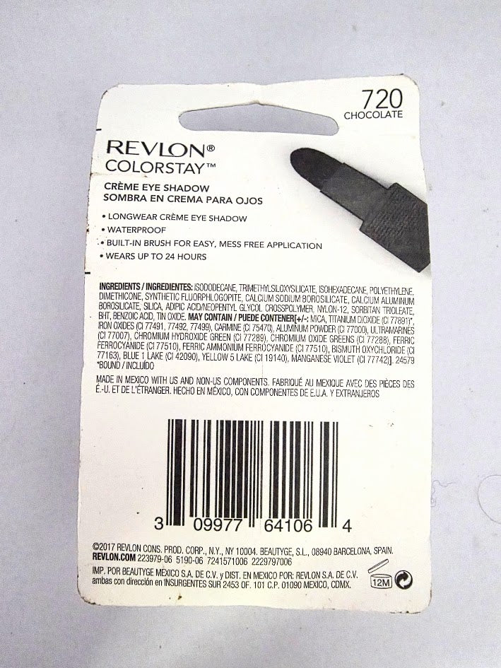 2X Revlon Colorstay Crème Eye Shadow, 720 Chocolate