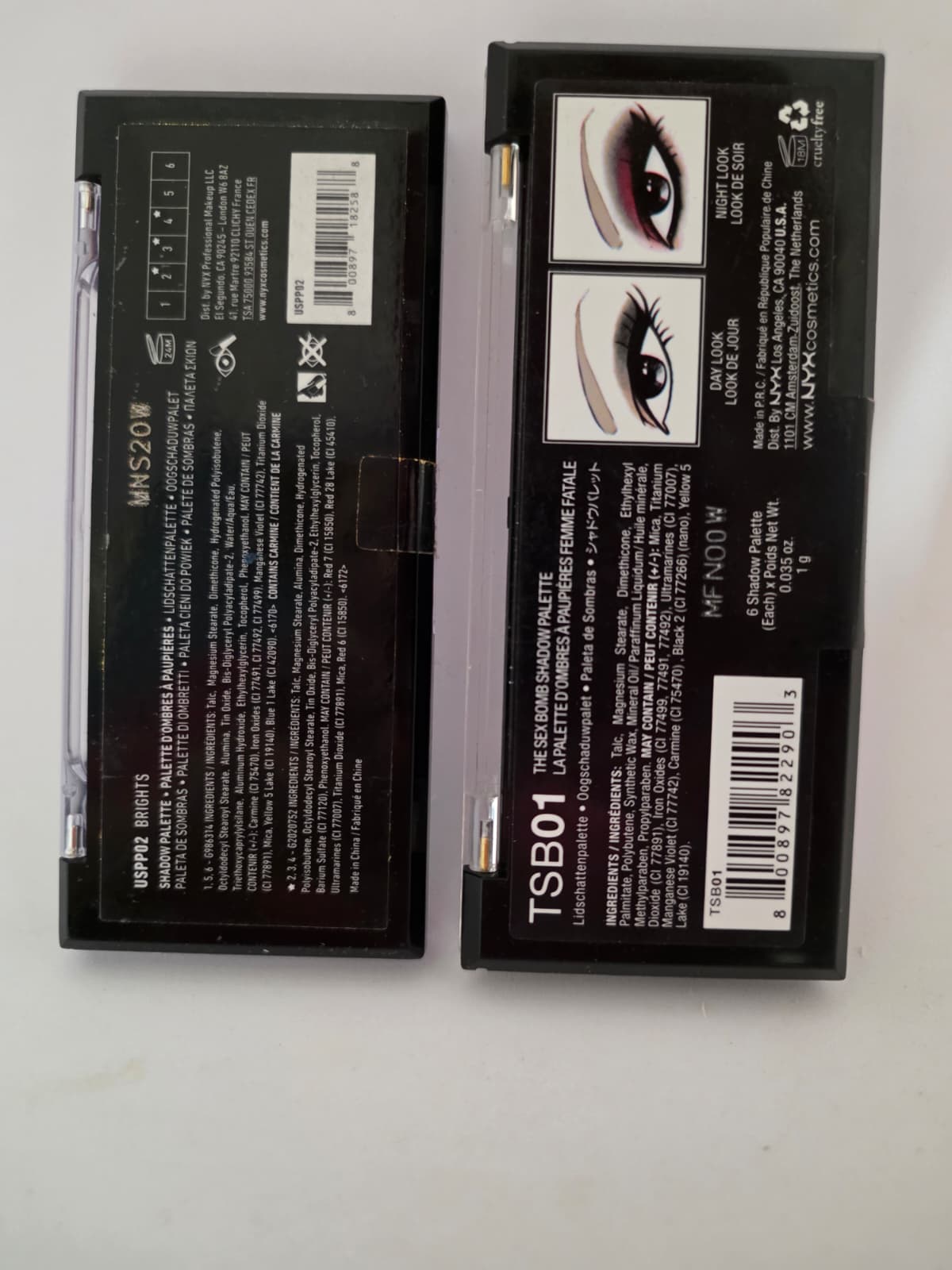 2X NYX Mixed Shadow Palettes, TSB01 & USPP02