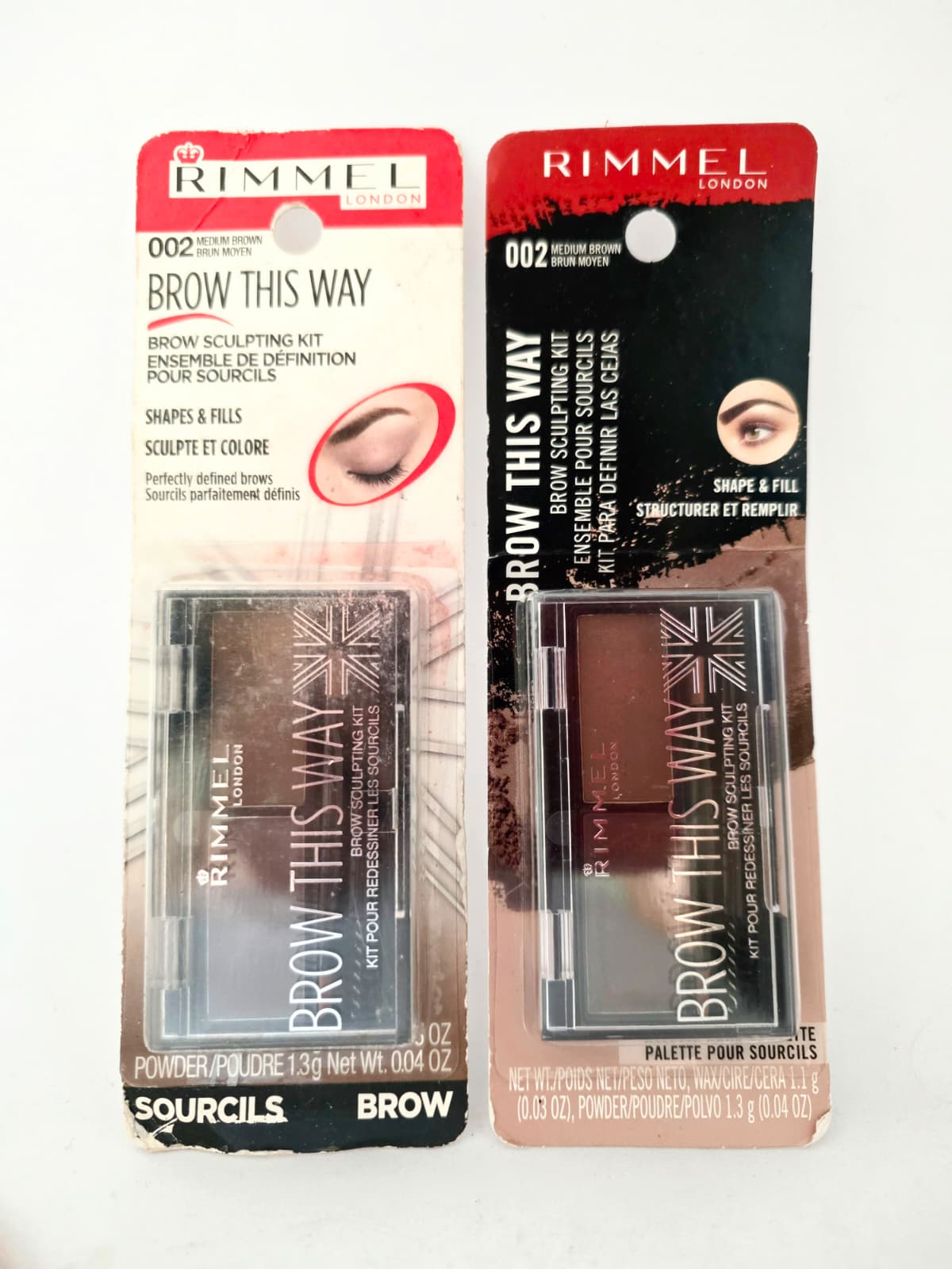 2X Rimmel London Brow This Way Brow Sculpting Kit, 002 Medium Brown