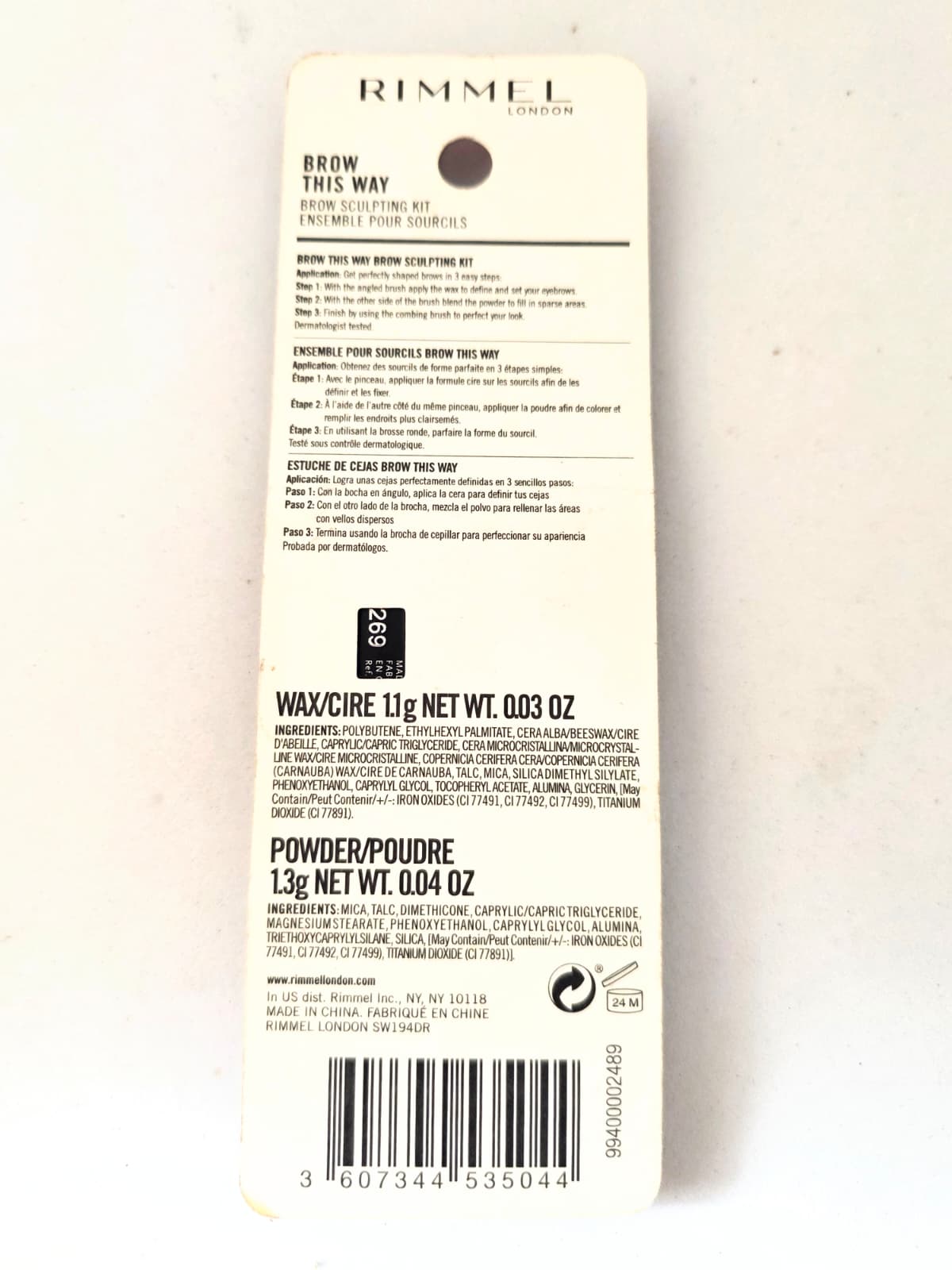 Rimmel Brow This Way Brow Sculpting Kit, 003 Dark Brown
