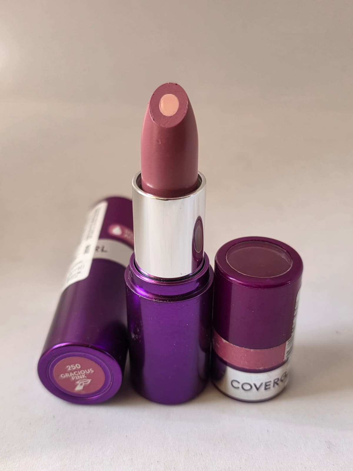 2X COVERGIRL Simply Ageless Moisture Renew Core Lipstick, 250 Gracious Pink