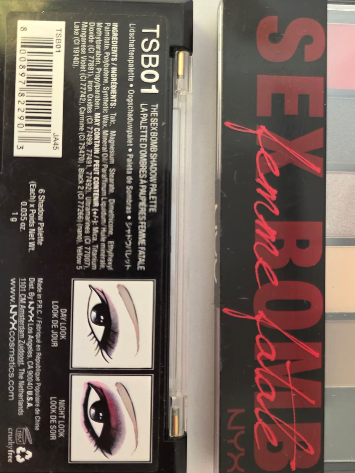 2X NYX Shadow Palette, The Sex Bomb Femme Fatale, TSB01