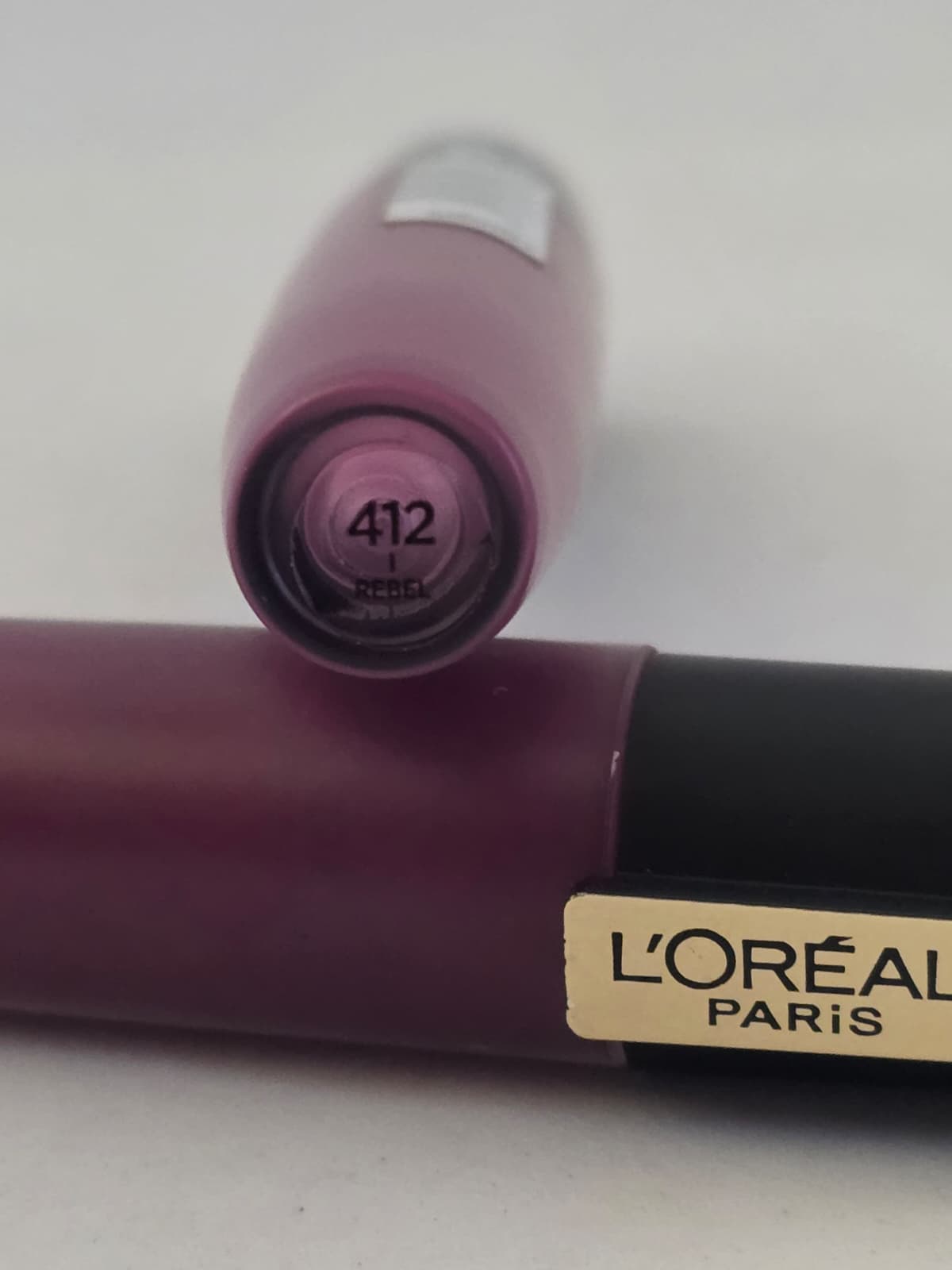 2X L'OREAL PARIS ROUGE SIGNATURE LASTING MATTE LIP Color, 412 I REBEL