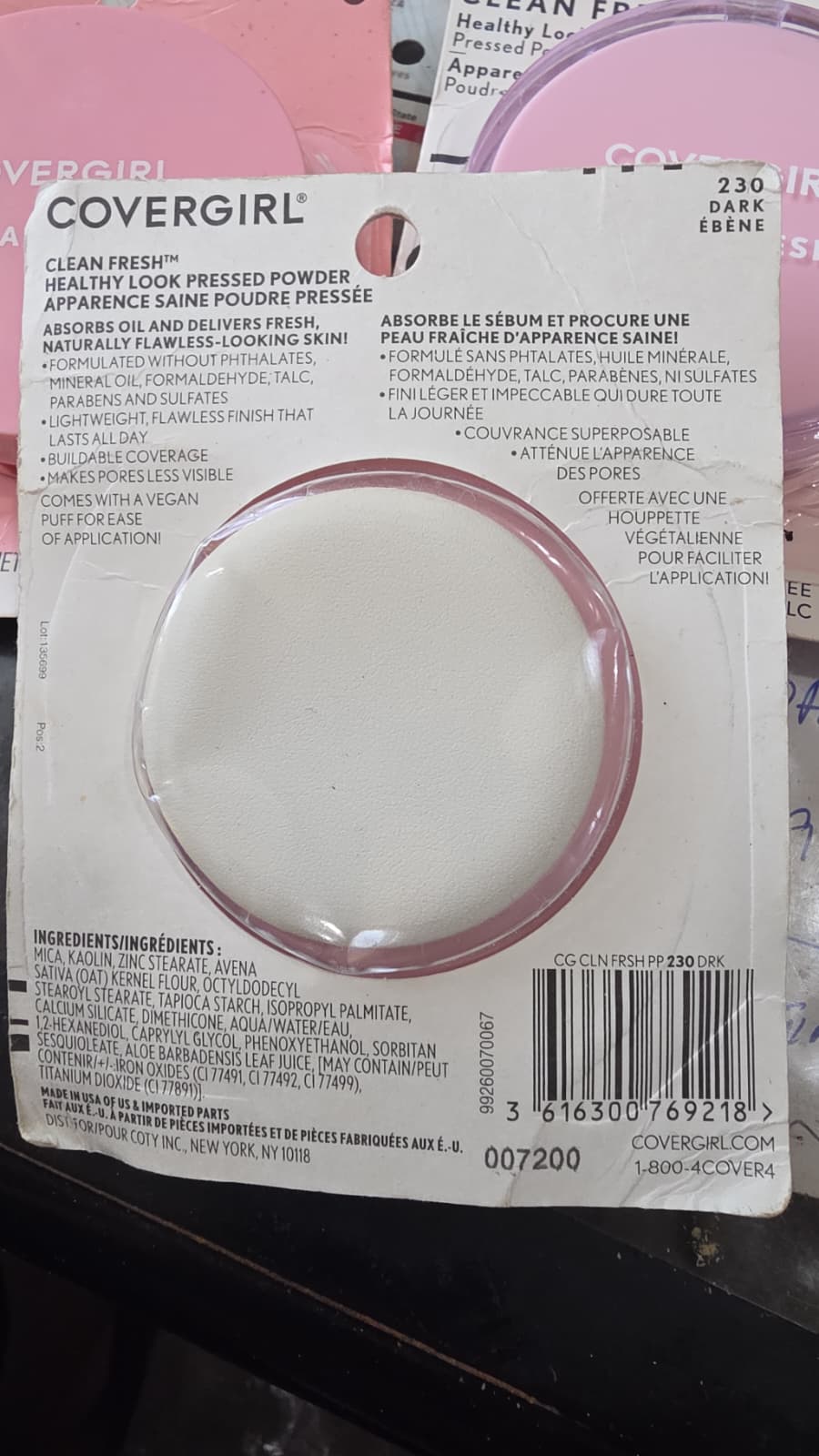 3X COVERGIRL Clean Fresh Pressed Powder, 230 Dark