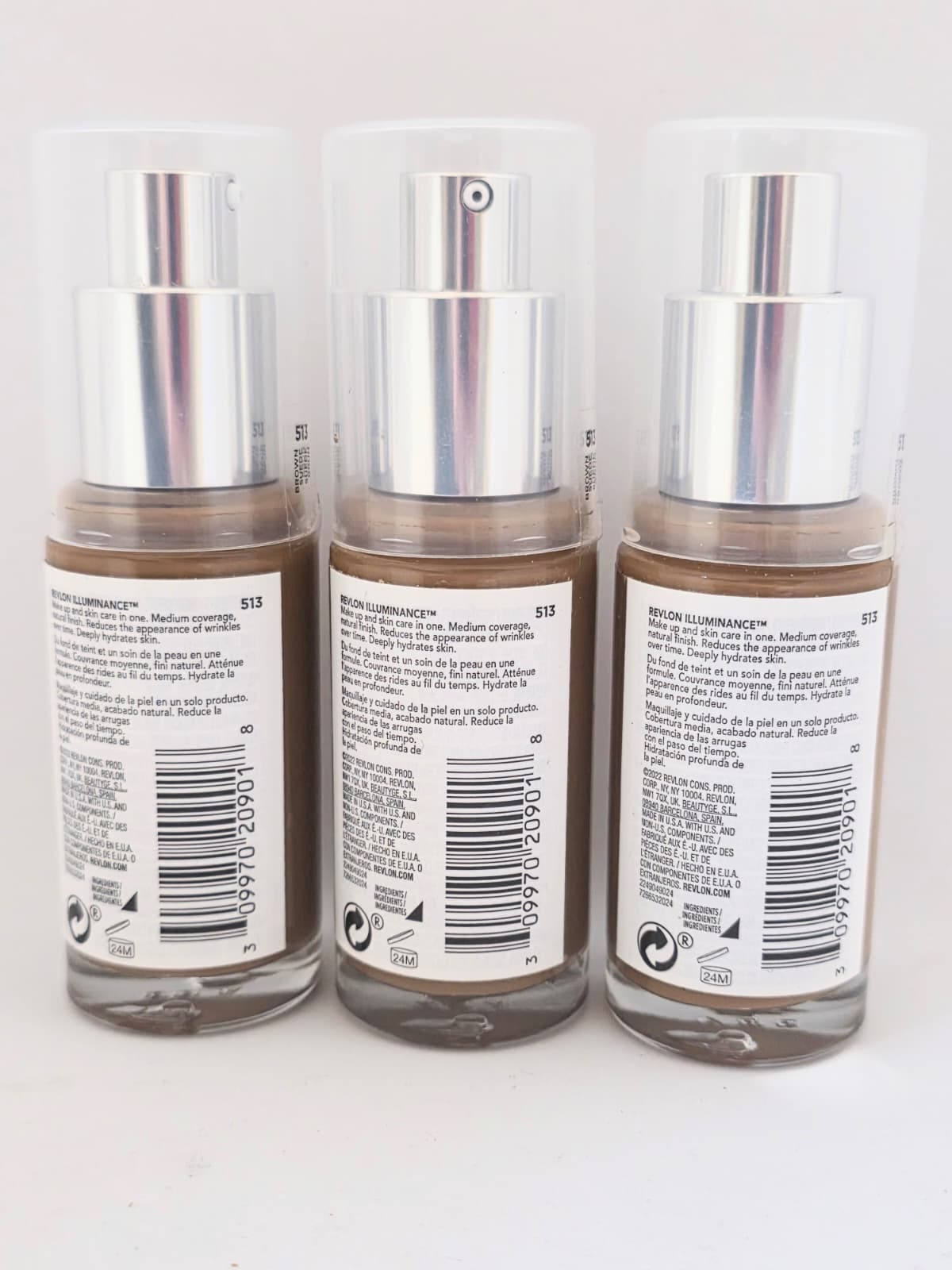 3X Revlon Illuminance Skin-Caring Foundation, 513 Brown Suede