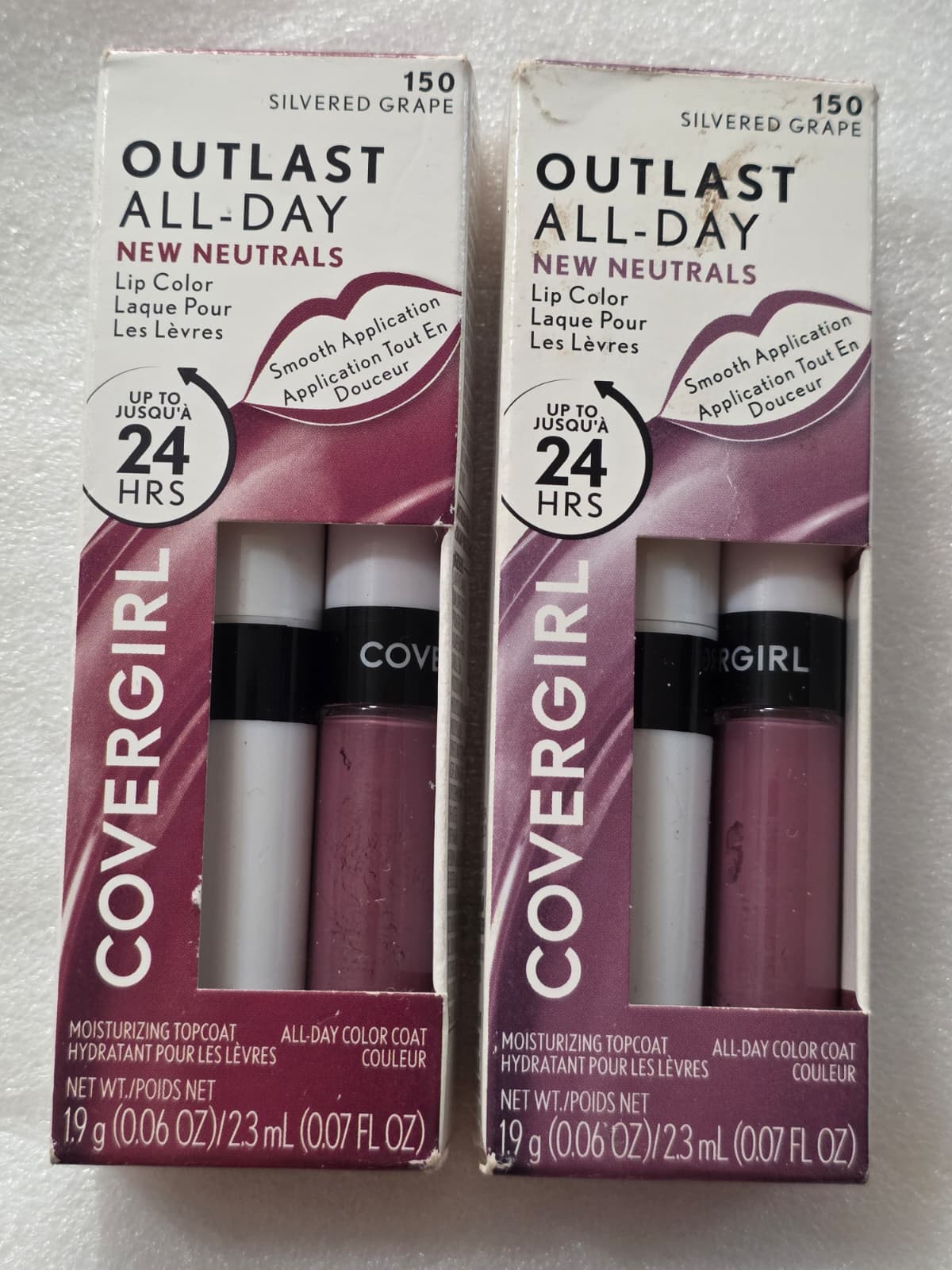 2X COVERGIRL Outlast All-Day New Neutrals Lip Color, 150 Silvered Grape