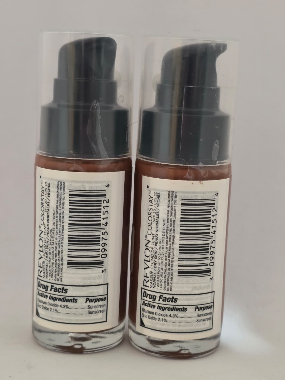 2X Revlon ColorStay Longwear Makeup Normal/Dry Skin, SPF 20, 410 Cappuccino