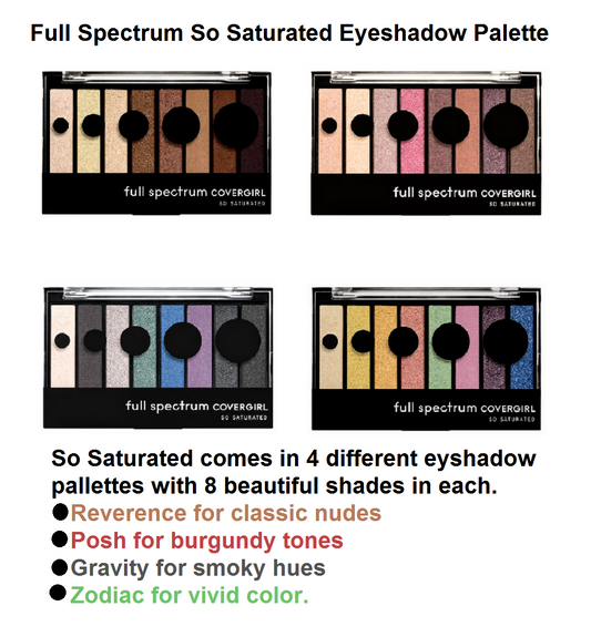 Covergirl Full Spectrum So Saturated Eyeshadow Palettes,