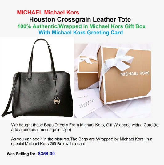 MICHAEL Michael Kors Houston Crossgrain Leather Tote,