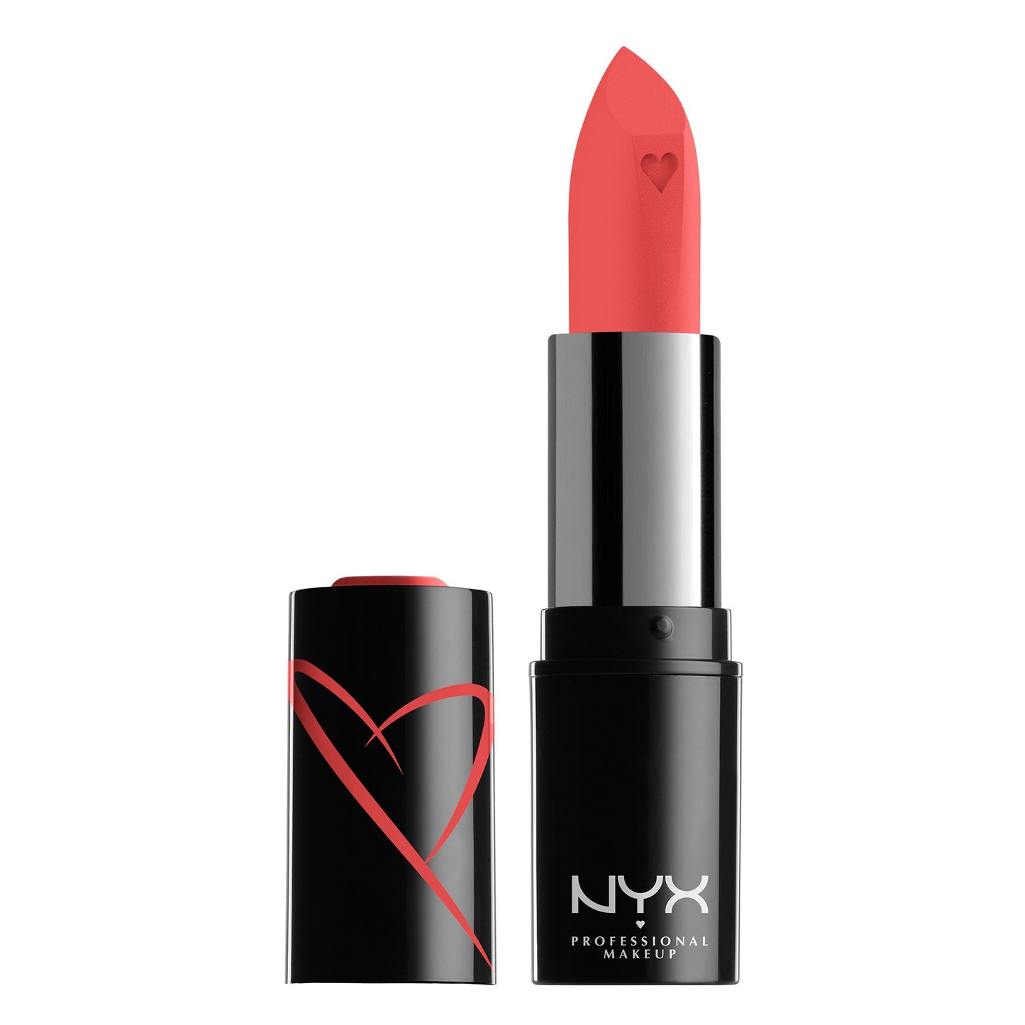 NYX Shout Loud Satin Lipstick, infused with mango and shea butter,
