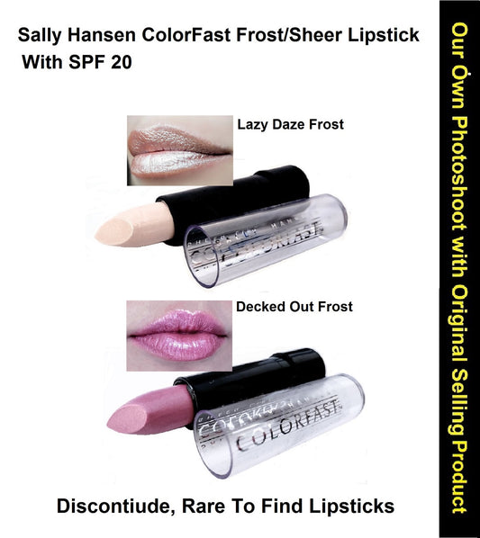 Sally Hansen ColorFast Frost/Sheer Lipstick, with SPF 20,